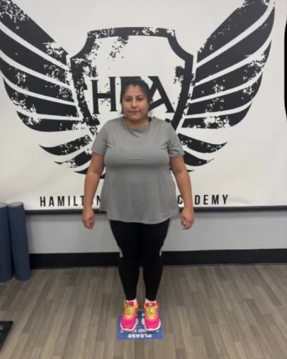 Kim before starting coaching